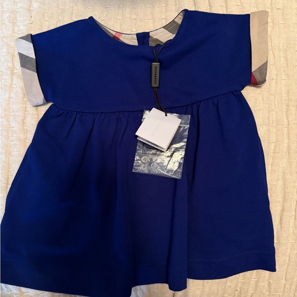 Burberry Baby Blue Nova Check Short Sleeve Dress - greenwatershopping.com